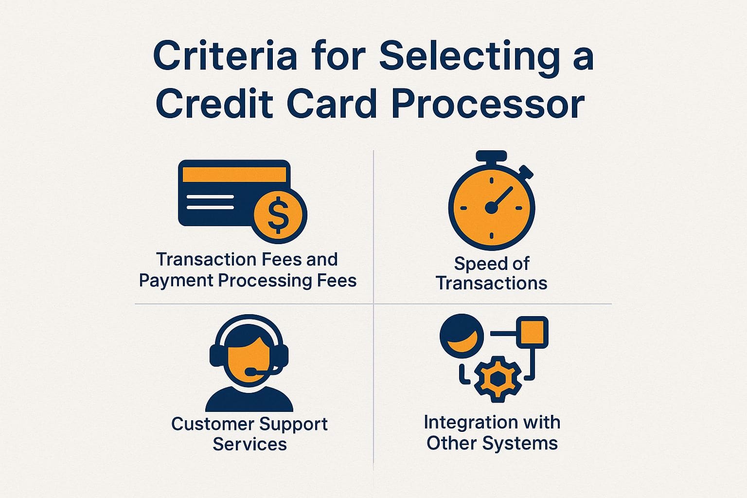 Criteria for Selecting a Credit Card Processor