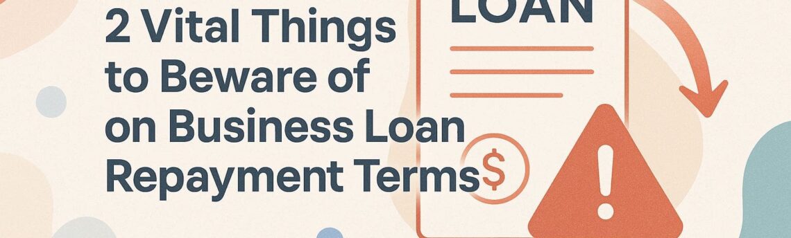 2 Vital Things to Beware of on Business Loan Repayment Terms