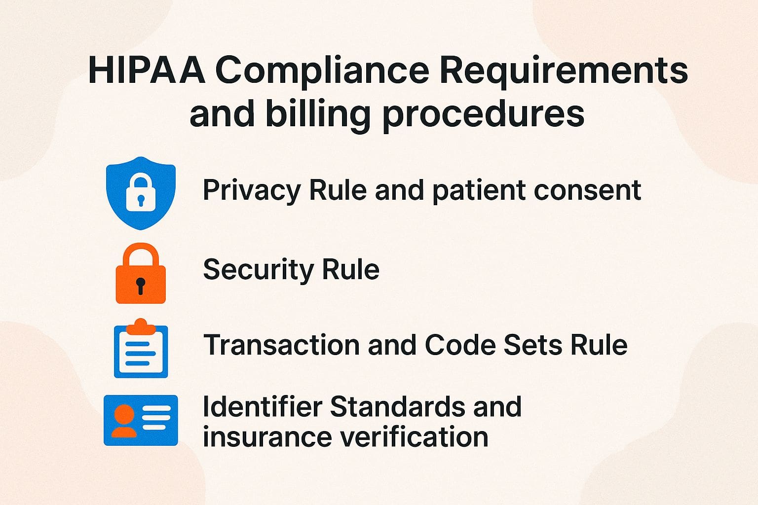 HIPAA Compliance Requirements and billing procedures HIPAA Compliance Requirements and billing procedures