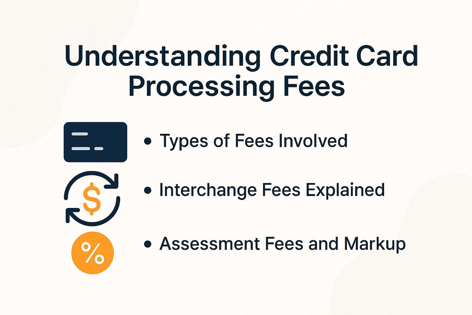 Understanding Credit Card Processing Fees Understanding Credit Card Processing Fees